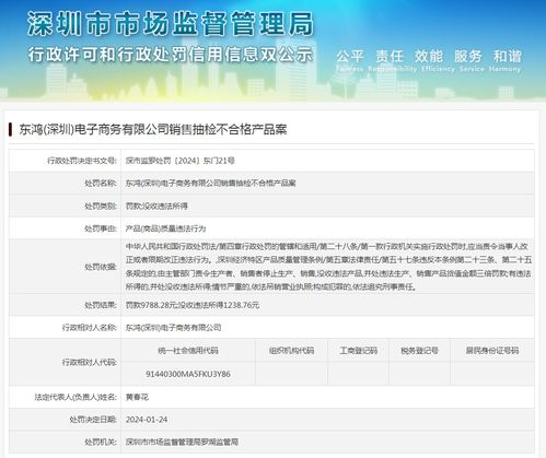 東鴻電子商務(wù)深圳銷售抽檢不合格案 法律風(fēng)險與合規(guī)啟示